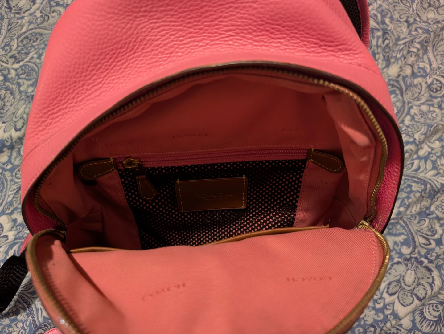 Authentic Coach Backpack Purse in Raspberry - photo 5