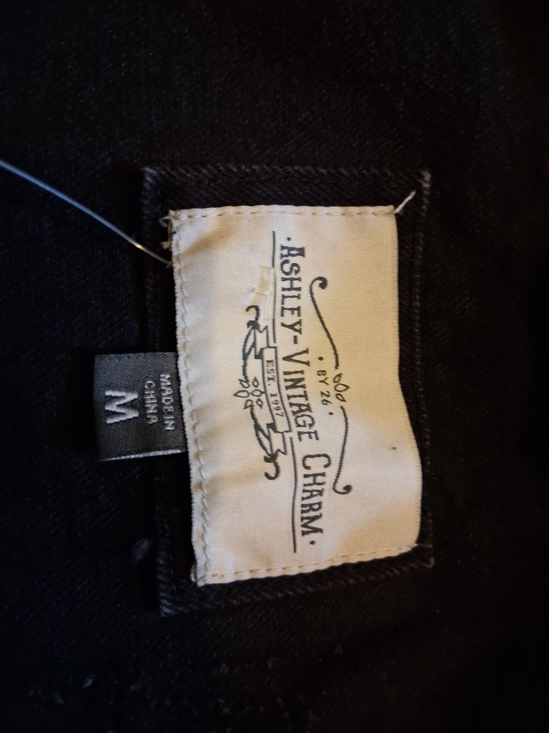 Ashley Vintage Charm Black Denim Jacket Size M - photo 4