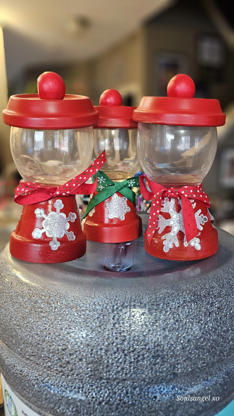 Set of 3 Christmas Themed Decorative Jars