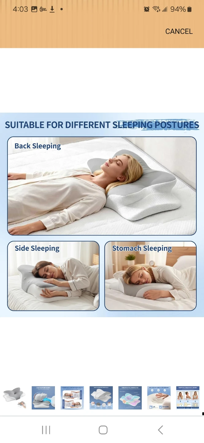 Ergonomic Memory Foam Pillow for All Sleeping Postures - photo 3