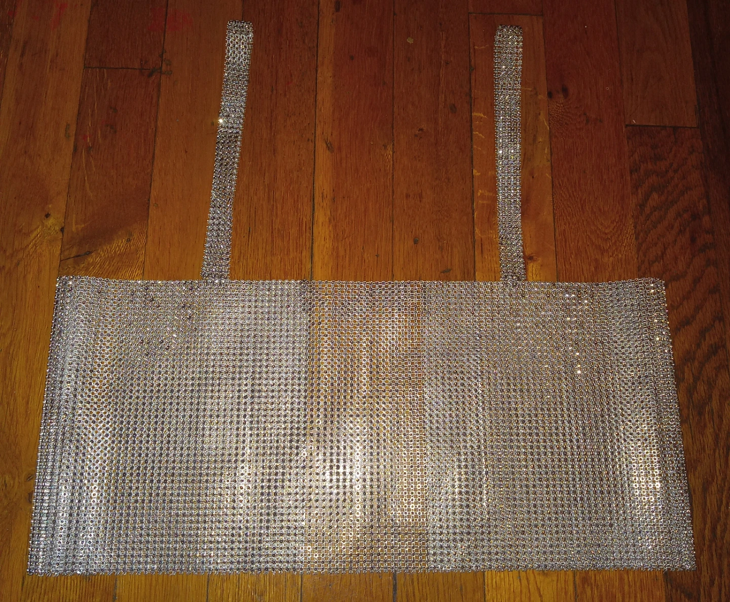 Pretty Mesh Rhinestone Crop Top