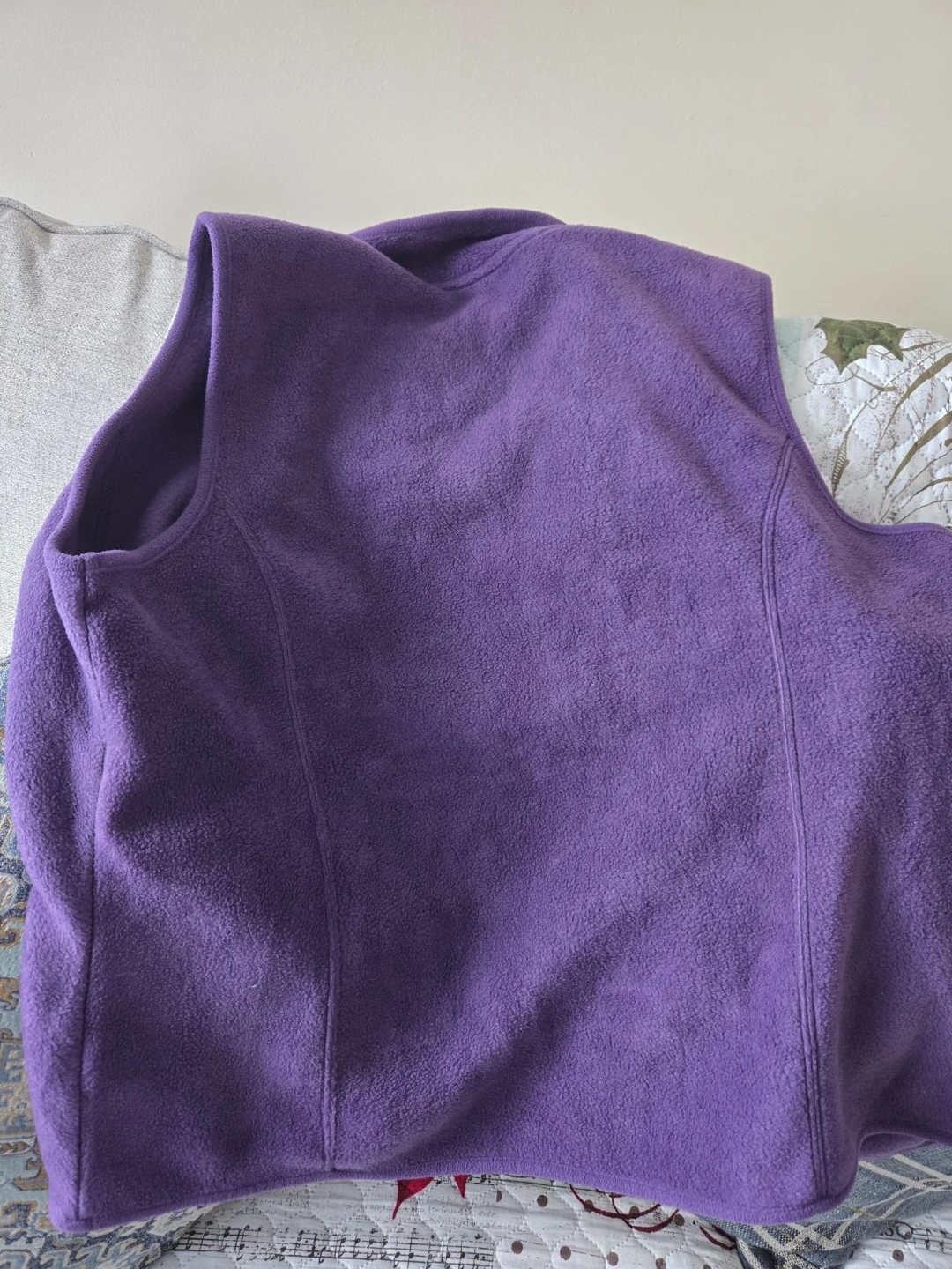 Karen Scott Sport Purple Fleece Vest Size Large - photo 2