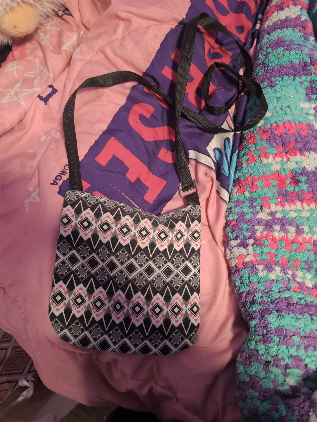 Small Geometric Pattern Crossbody Bag - photo 2