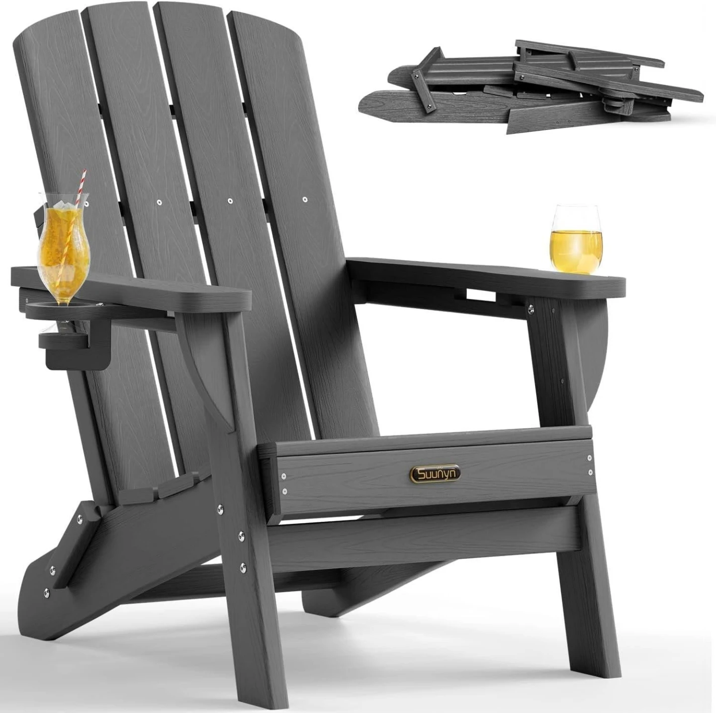 Dark Grey Adirondack Chair - Suvyn