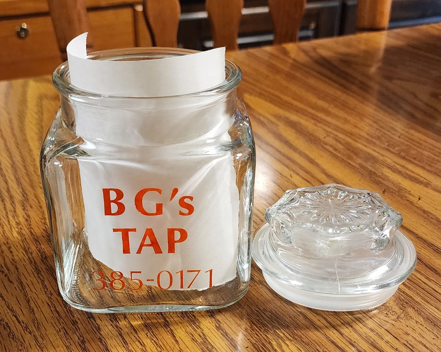 Glass candy dish