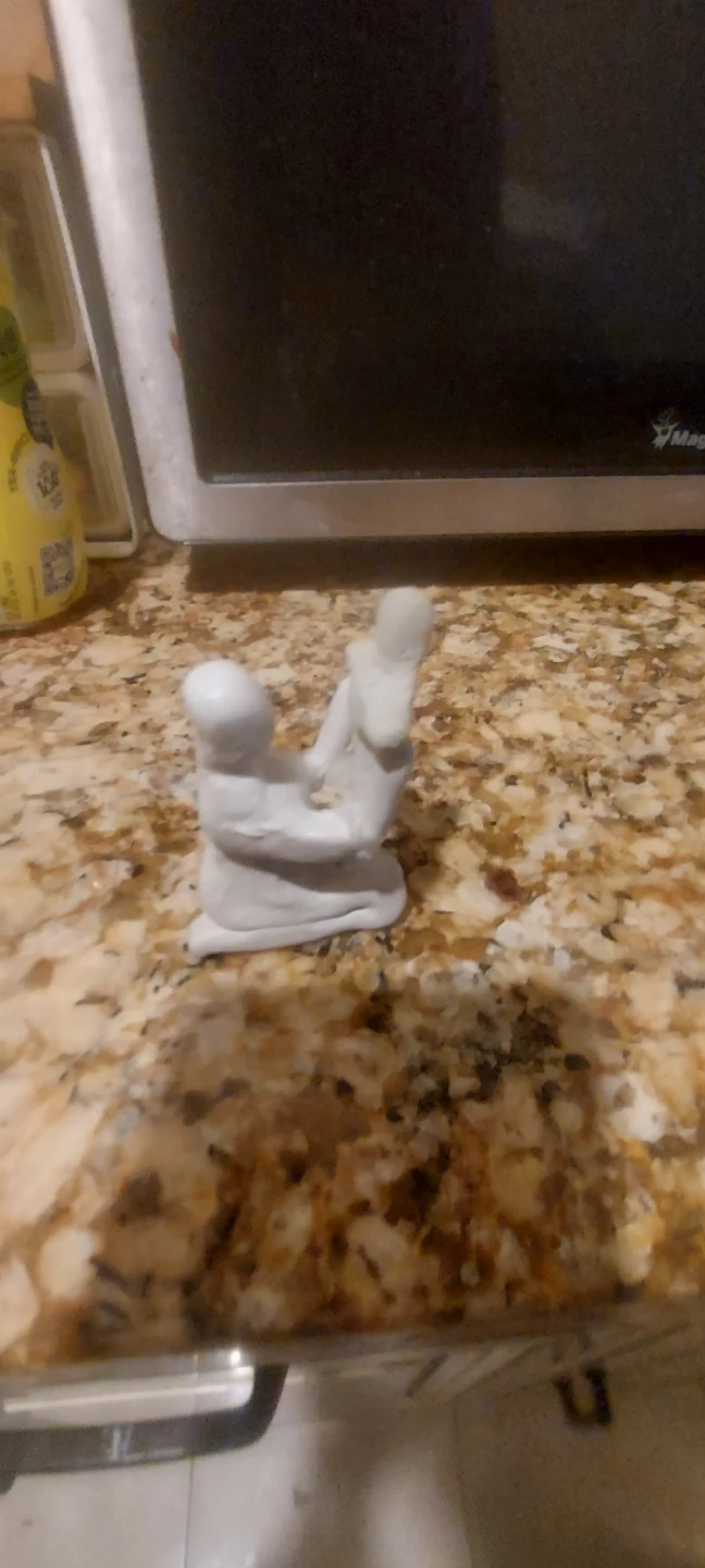 Bronze and White Figurines - Mother and Child Sculpture - photo 2