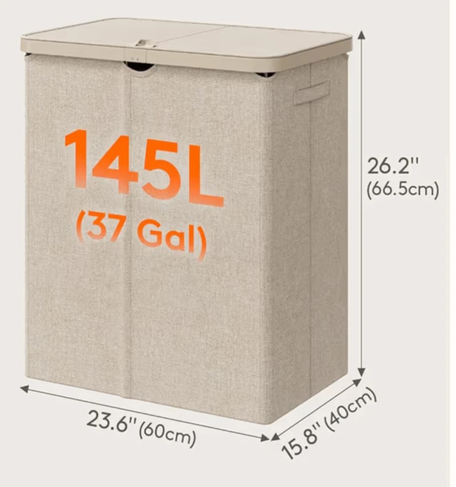 LIFEWIT - 145L Laundry Hamper with Lid - photo 2