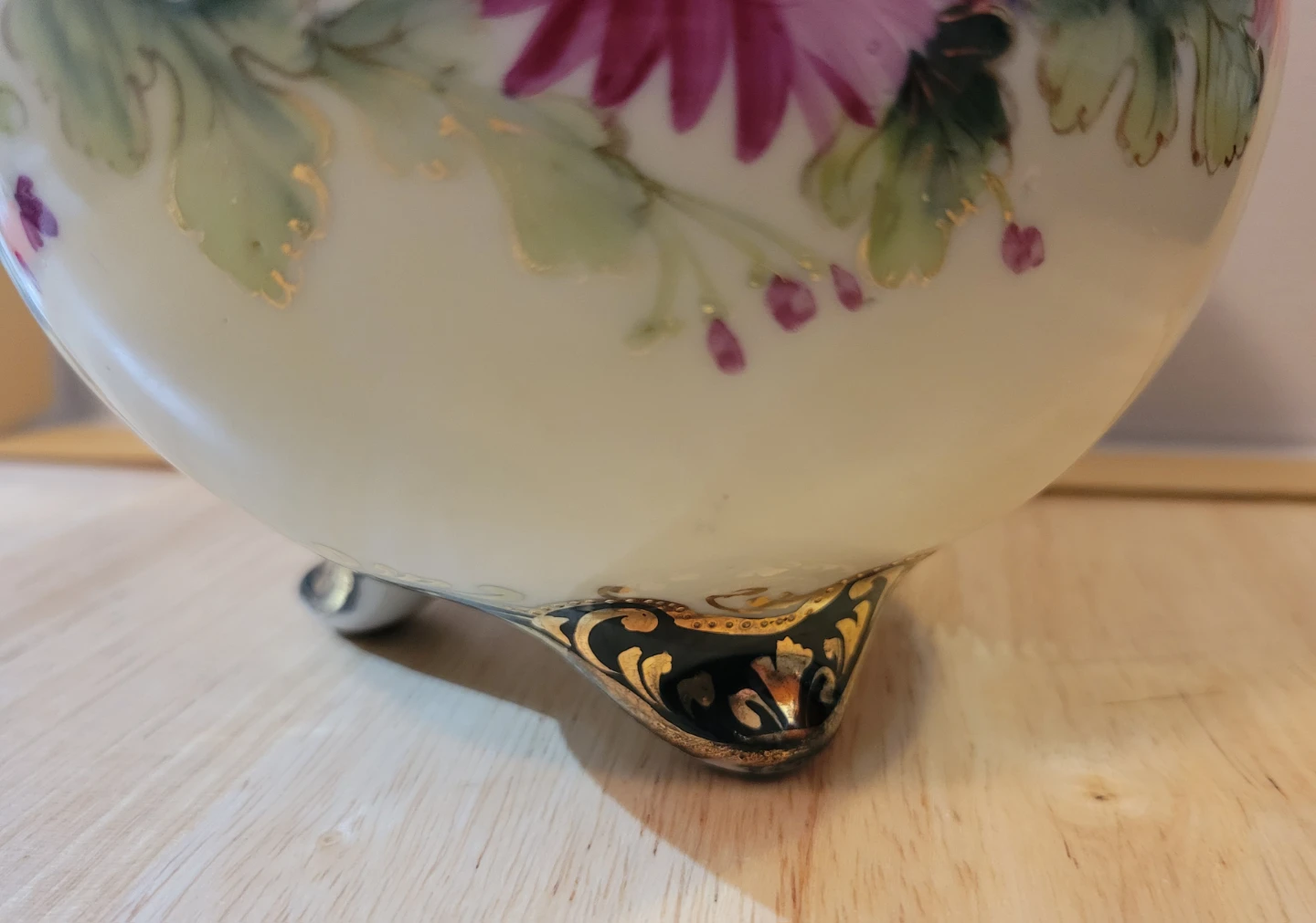 Vintage Floral Ceramic Vase with Handles - photo 5