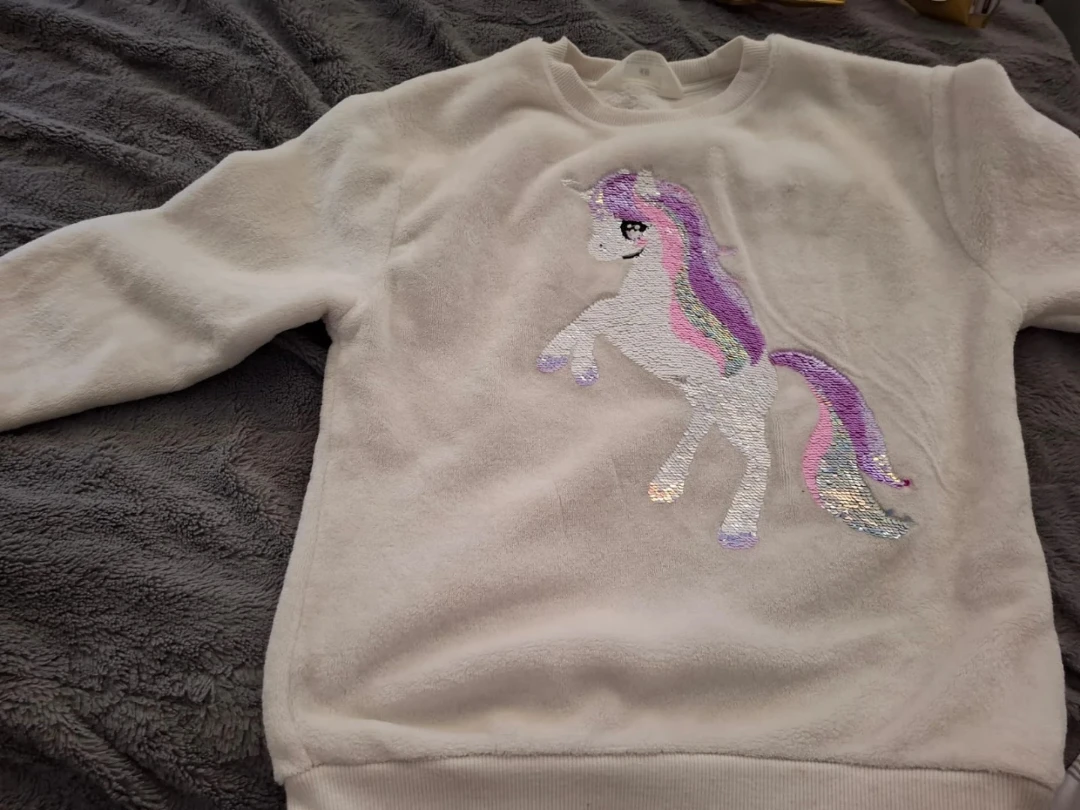 Girls' Christmas Robin & Unicorn Sweaters - size 8-10 - photo 3