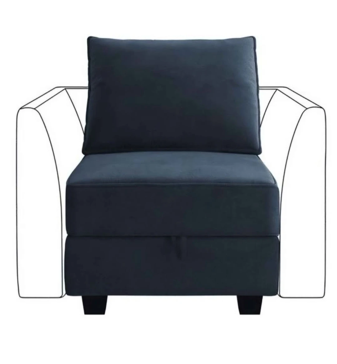Dark Grey Storage Ottoman Chair. Brand new in Box - photo 3