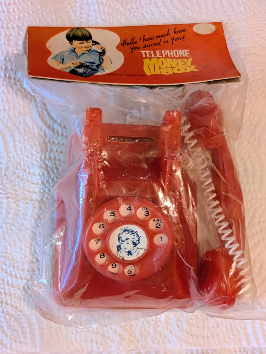 Vintage Red Telephone Money Box