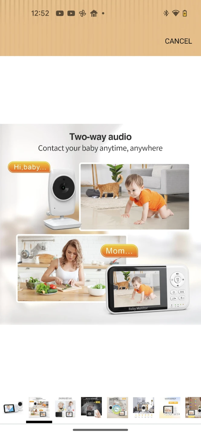 Babystar 3.2" HD Video Baby Monitor with Night Vision - photo 2