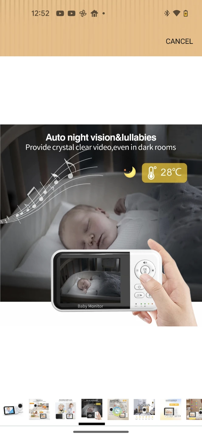 Babystar 3.2" HD Video Baby Monitor with Night Vision - photo 4