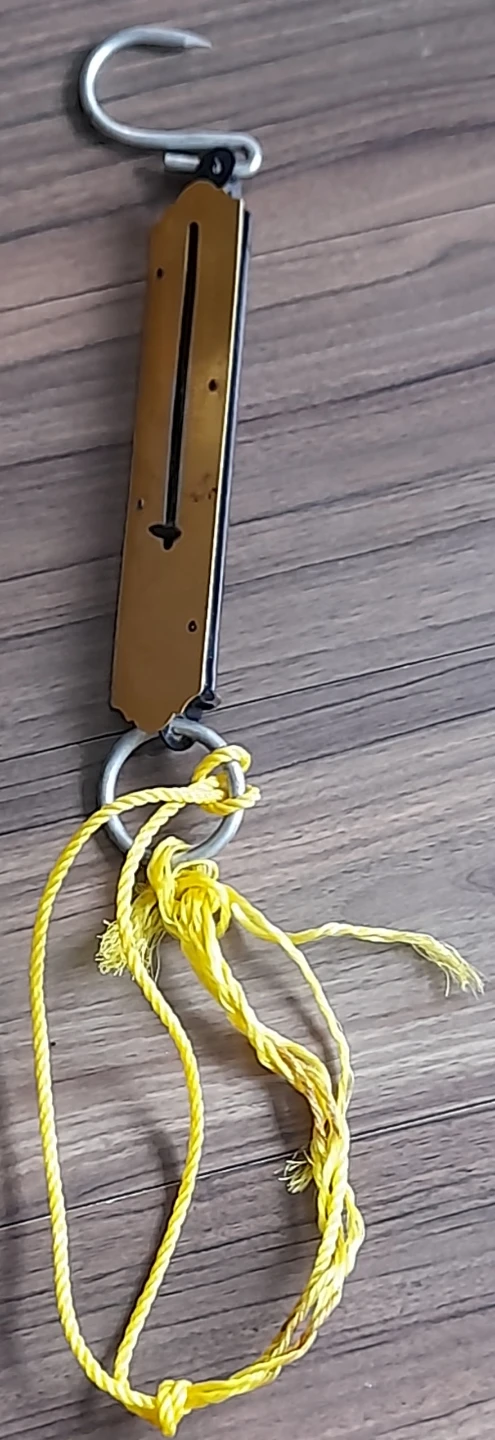 Vintage Spring Scale with Yellow Rope