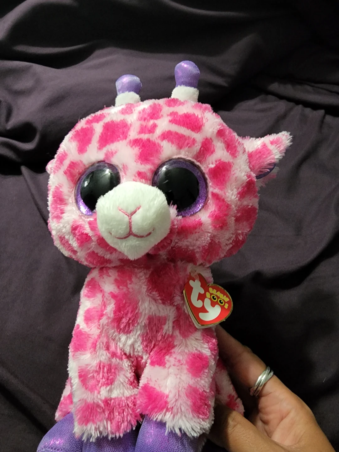 Ty Beanie Boos Giraffe Plush Toy - Pink & White