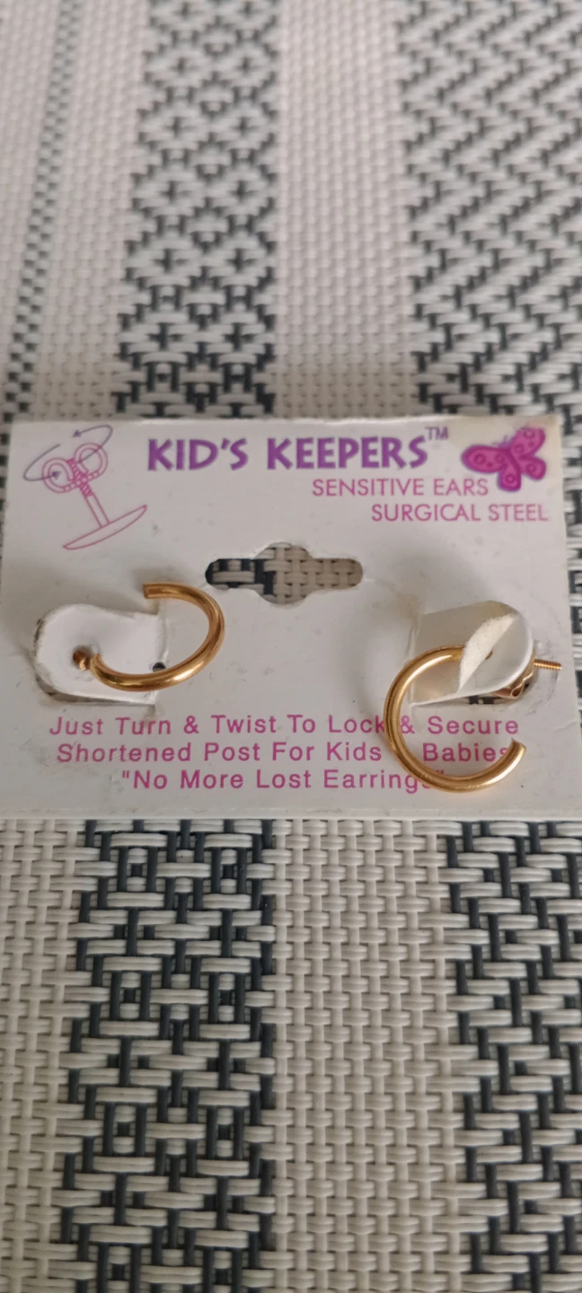Kid's Keepers Hoop Earrings for Sensitive Ears - Surgical Steel
