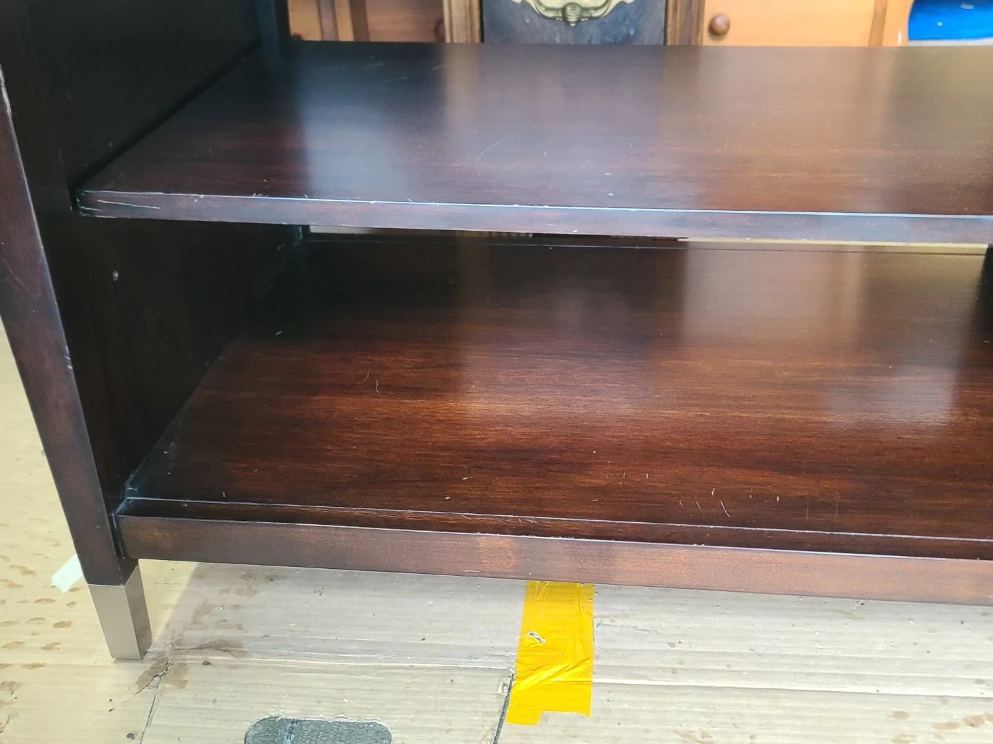Dark Wood Media Console / Shelf Unit - photo 3