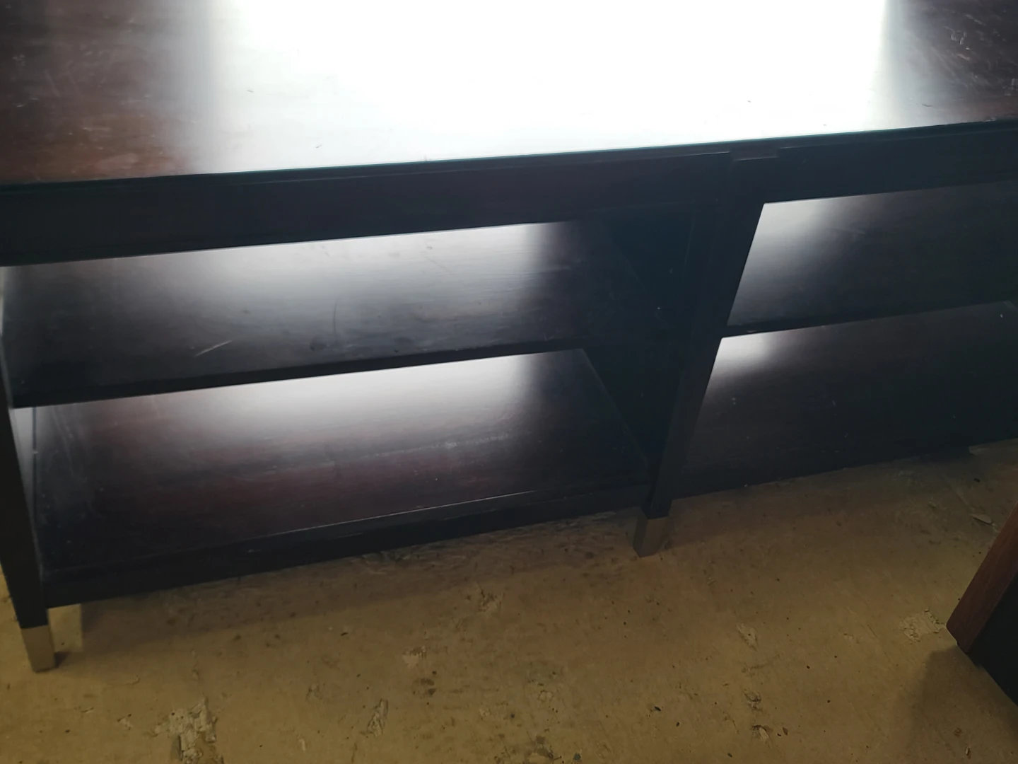 Dark Wood Media Console / Shelf Unit - photo 5