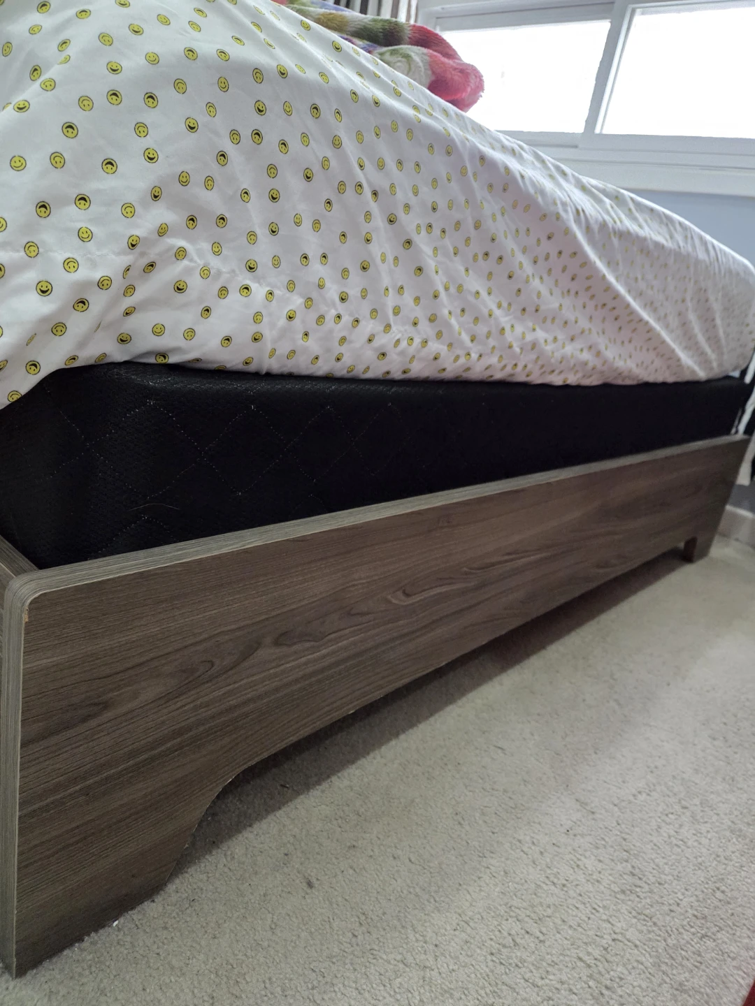 Wooden Bed Frame with Headboard and Nightstand - photo 3
