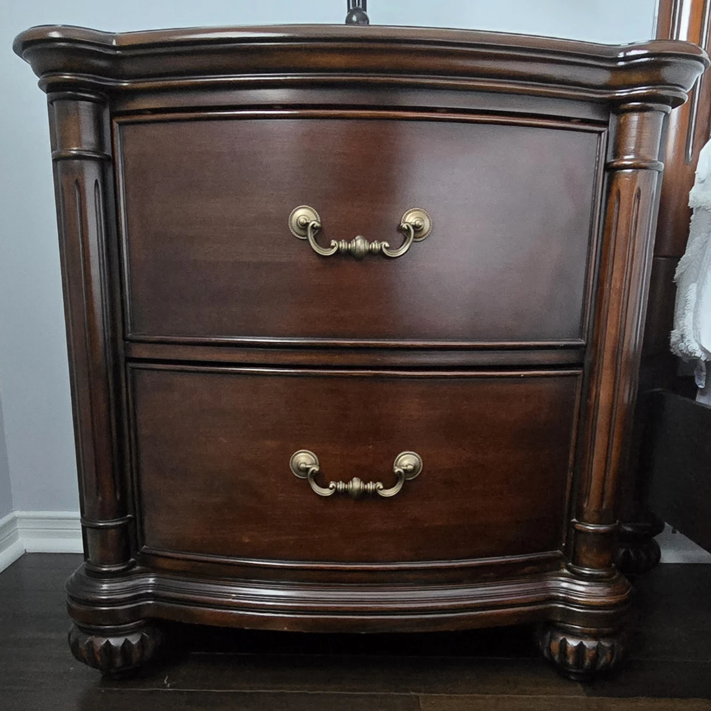 Dark Wood Bedroom Set - Dresser and Nightstands - photo 2