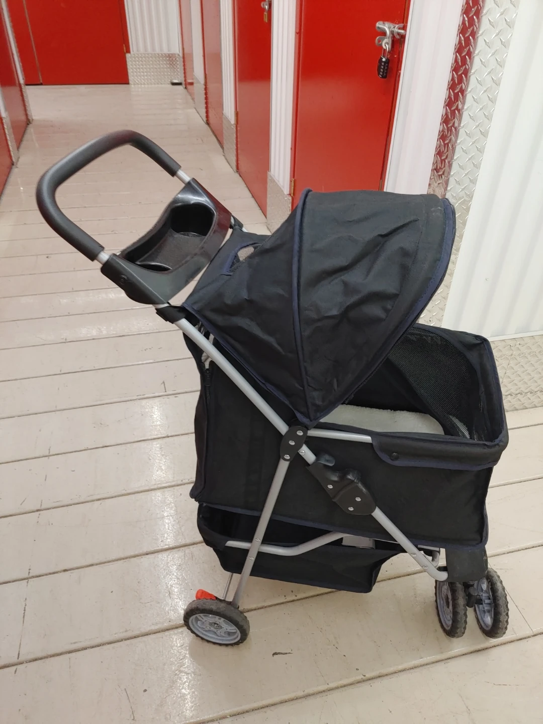 Black Pet Stroller with Canopy
