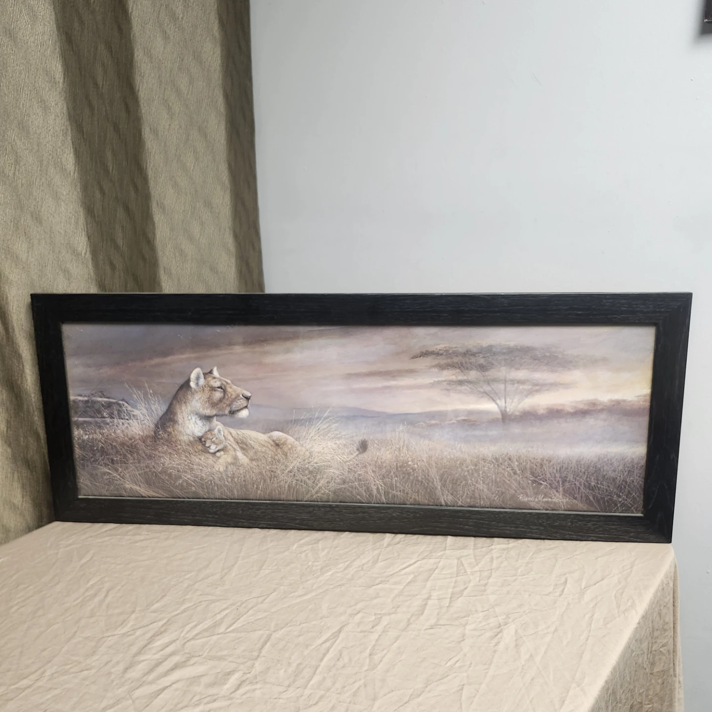 Framed Lioness and Cub Art Print - photo 2