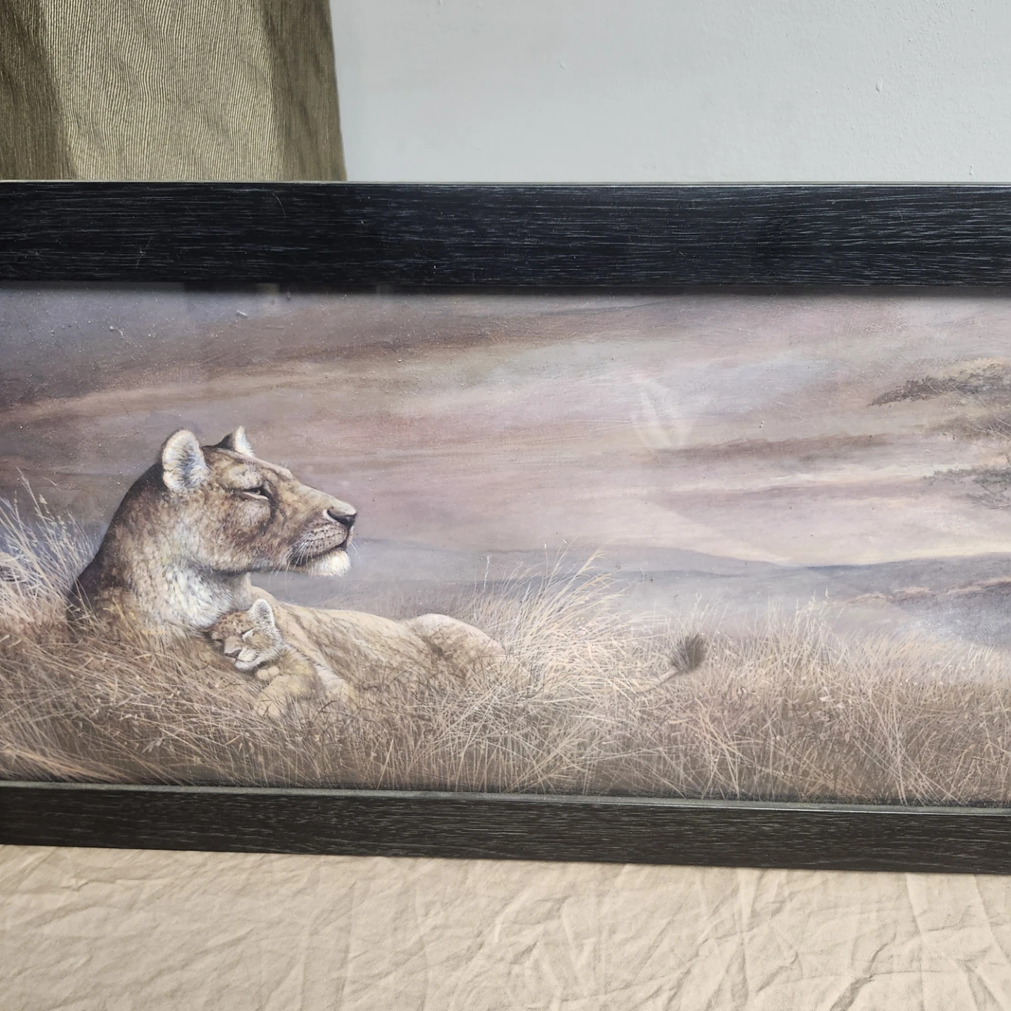 Framed Lioness and Cub Art Print - photo 4