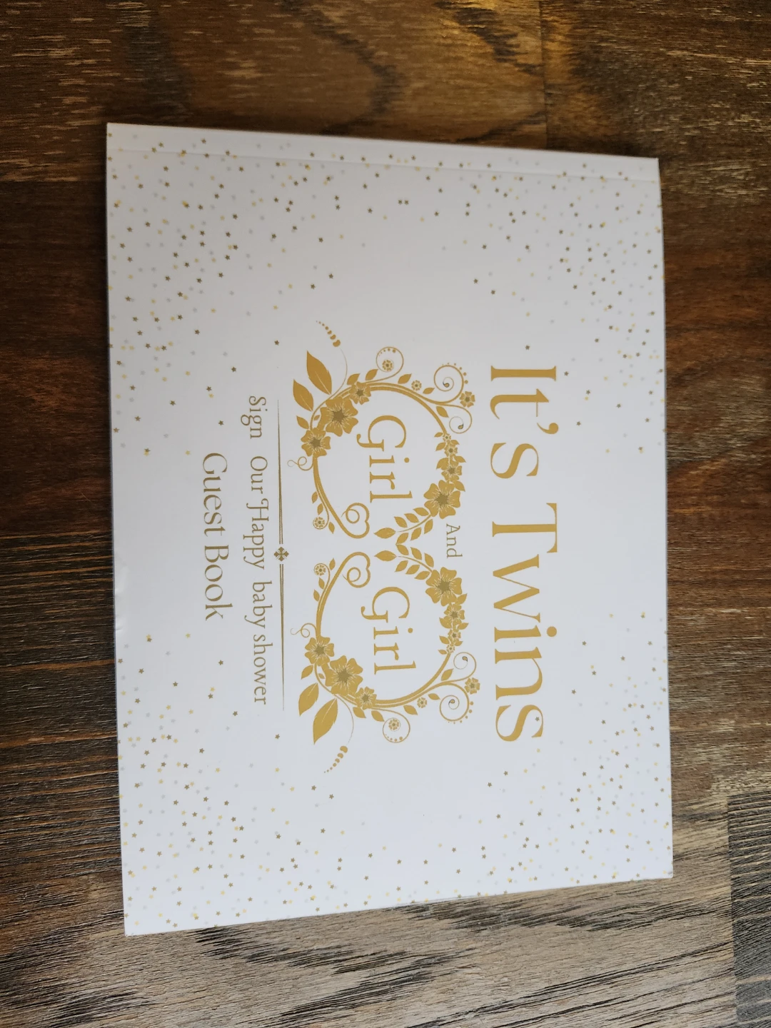 It's Twins And Girl Girl Baby Shower Guest Book