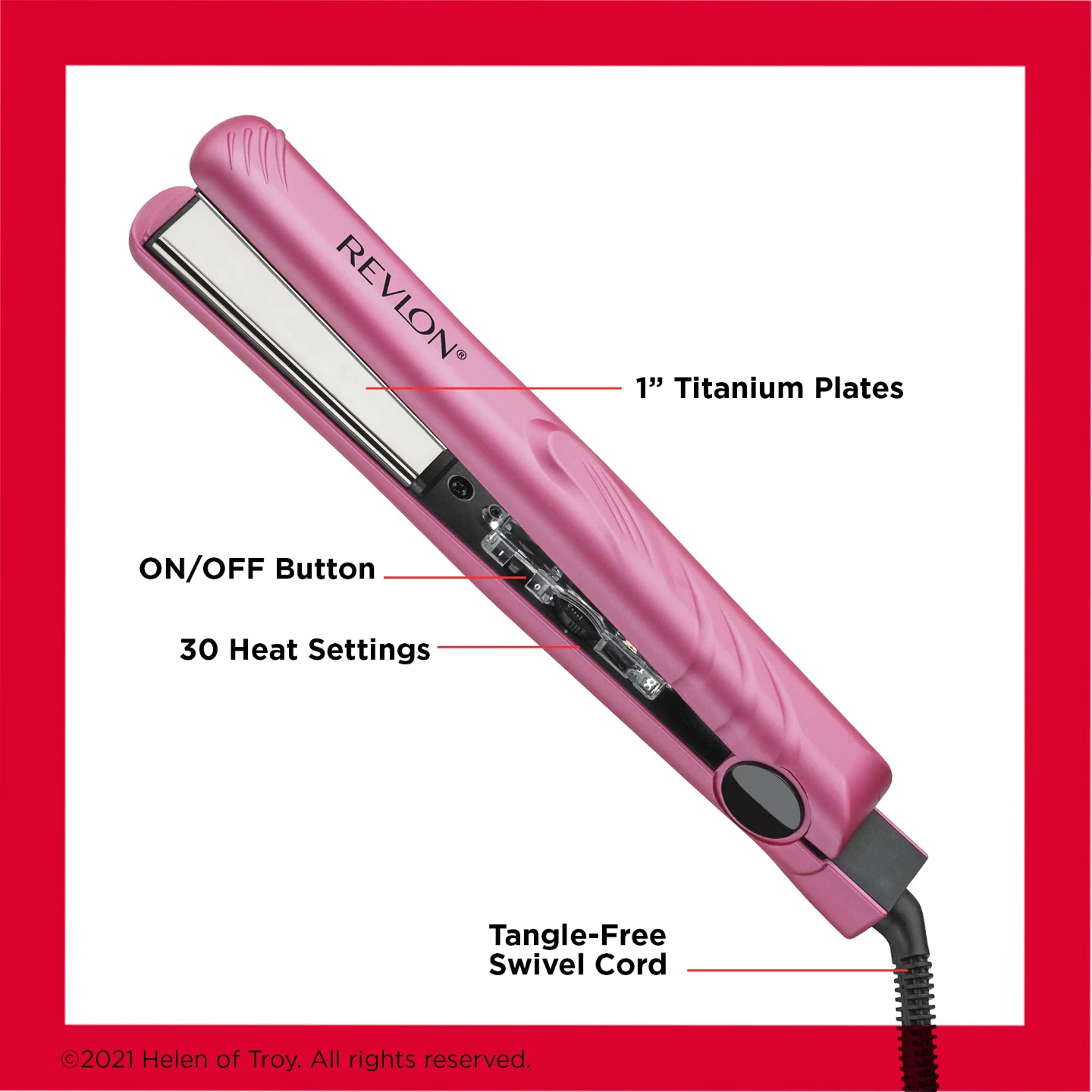 Revlon Pink Titanium Hair Straightener - photo 4