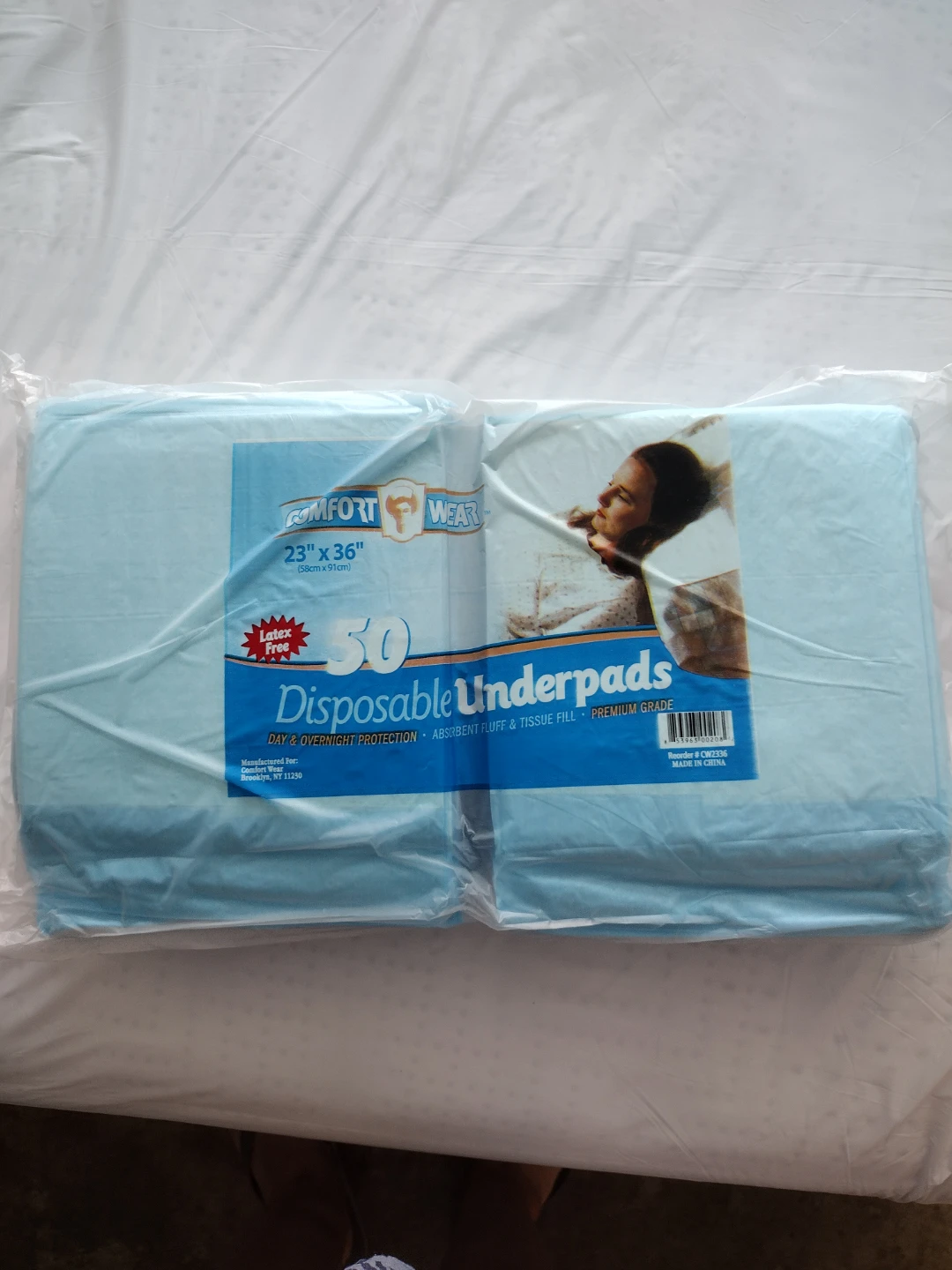 Comfort Wear 50ct Disposable Underpads 23" x 36" 🥕