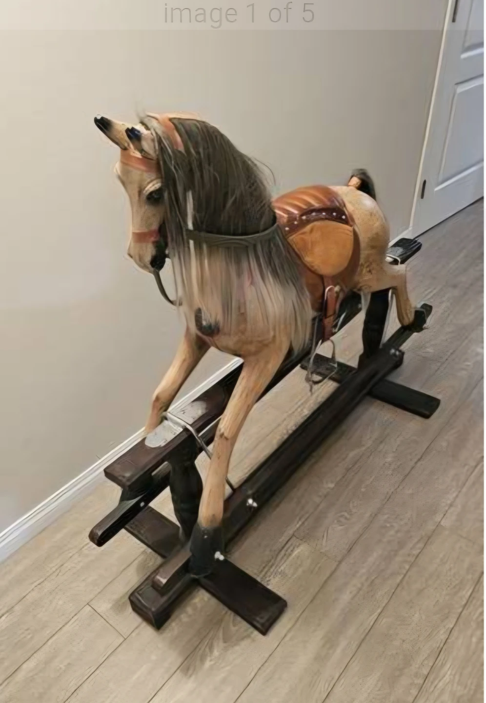 Vintage Wooden Rocking Horse