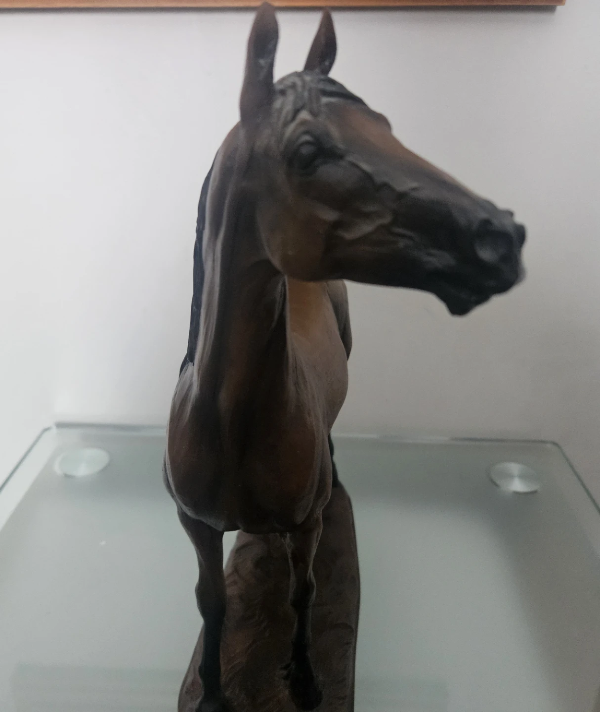 Cold Cast Bronze Statue of Majestic Horse- like new - photo 2