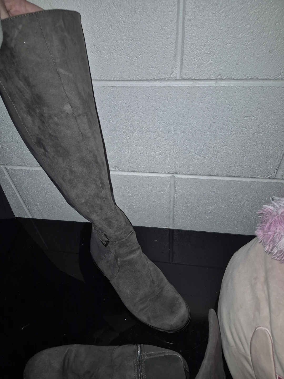 Grey Knee-High Boots - Size 11 - photo 2