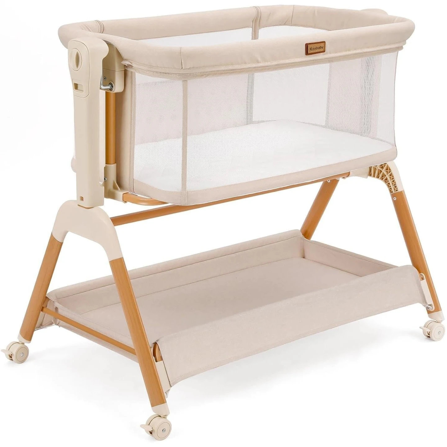 New Ezbaby Gentle Rocking Bassinet - Cream