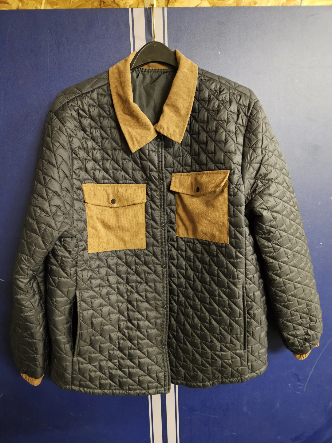 Quilted Button-Up Jacket Size XXL
