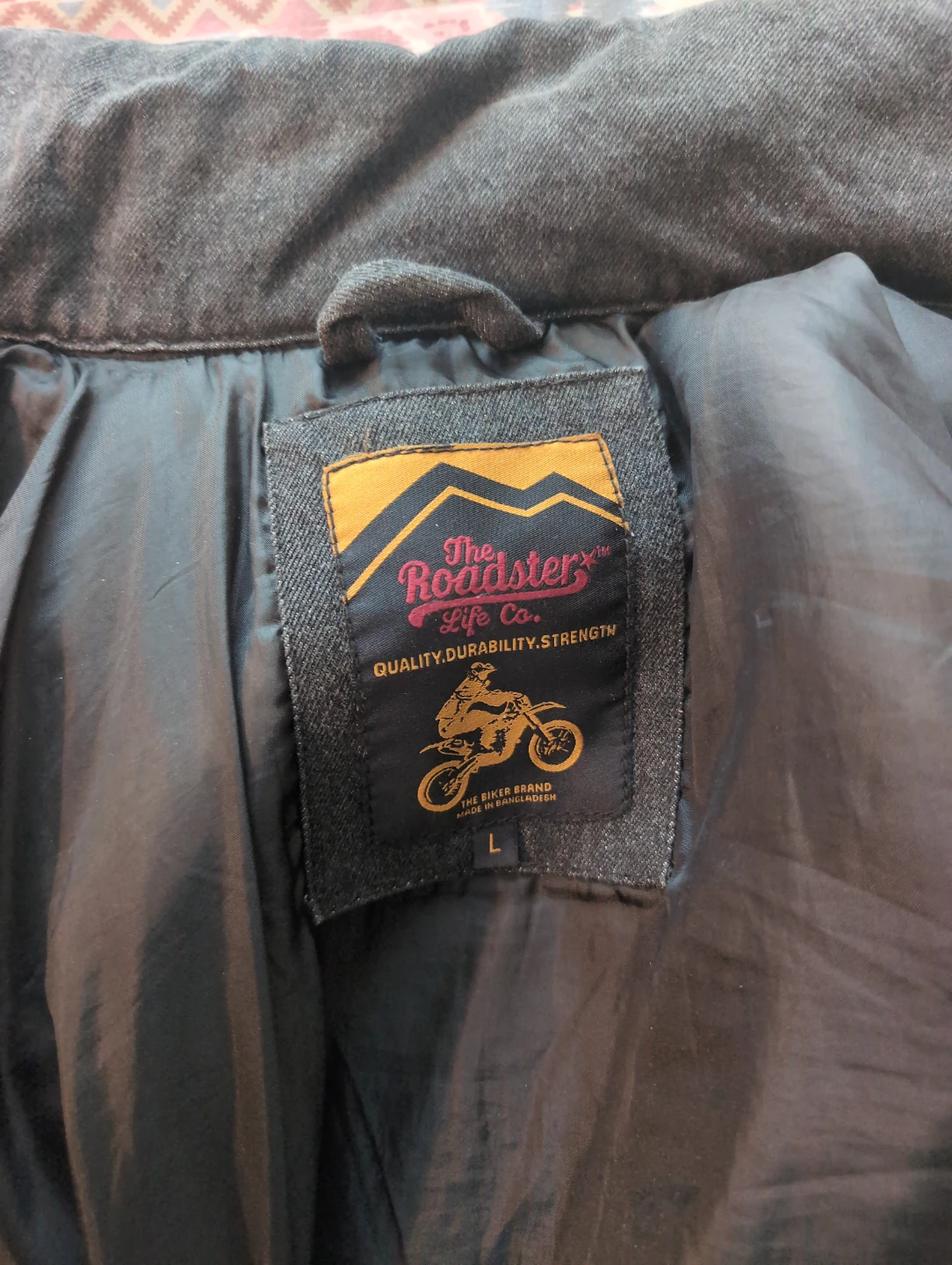 The Roadster Life Co. Men's Puffer Denim Jacket Size L