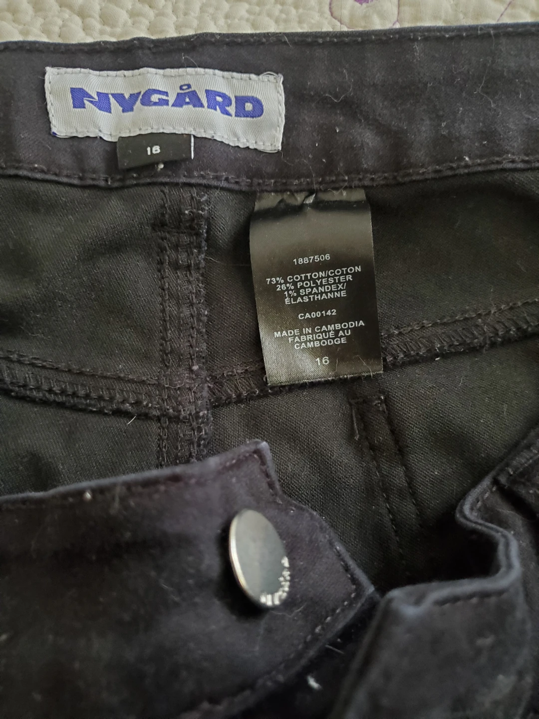 Nygård Black Pants Size 16 - photo 2