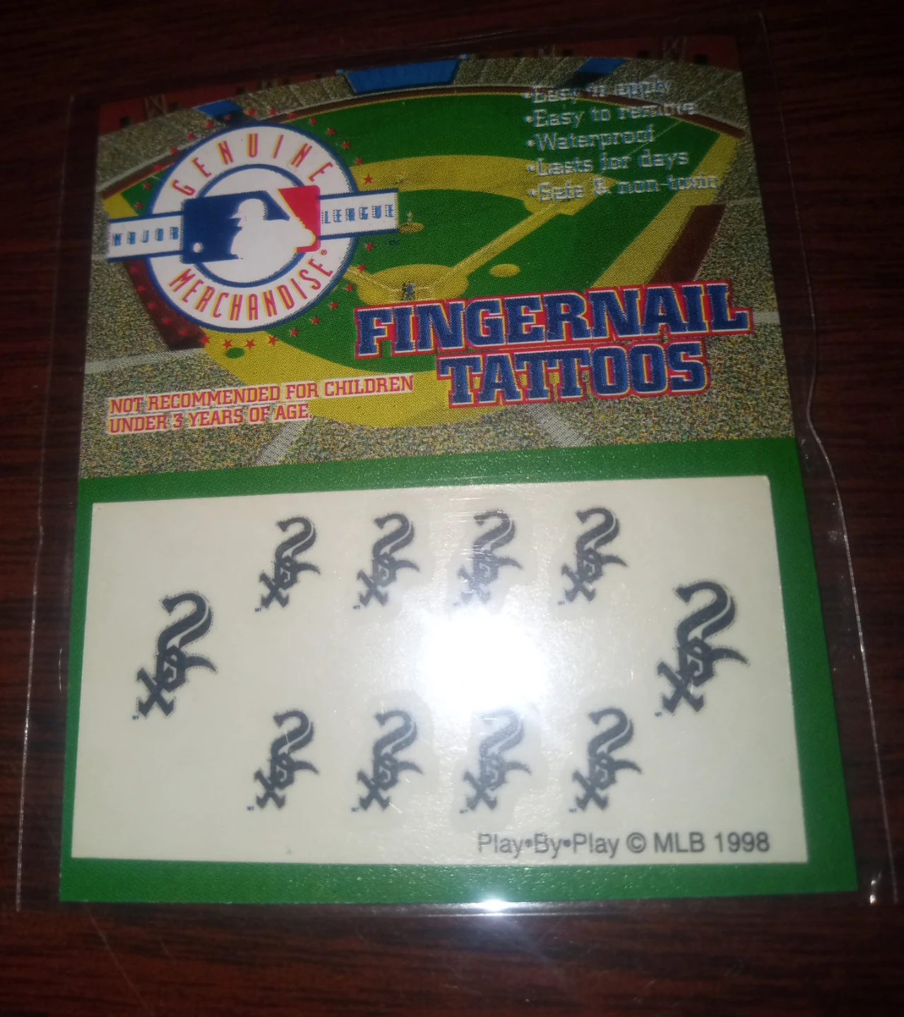 MLB Chicago White Sox Fingernail Tattoos - Play-By-Play 1998