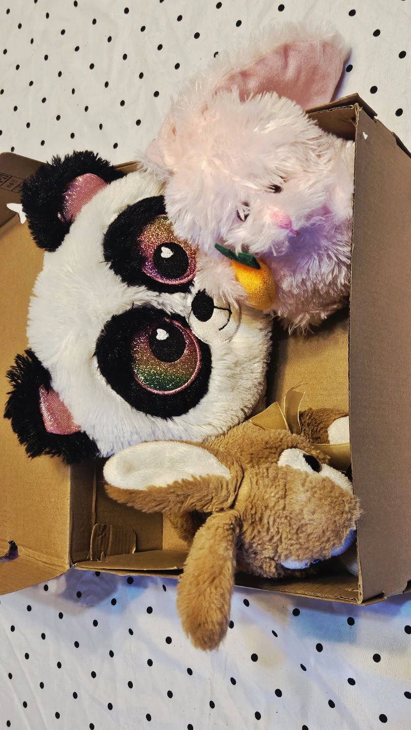 Plush Toy Bundle - Panda, Rabbit, and Bunny
