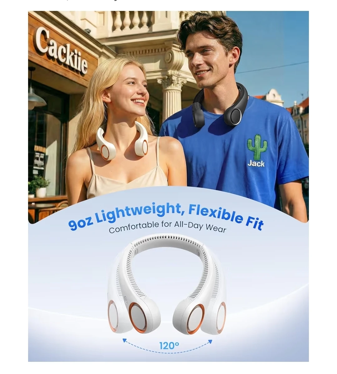 Travelling, Jogging, Gym, Hand free Portable Neck Fan 23Hrs Use - photo 3