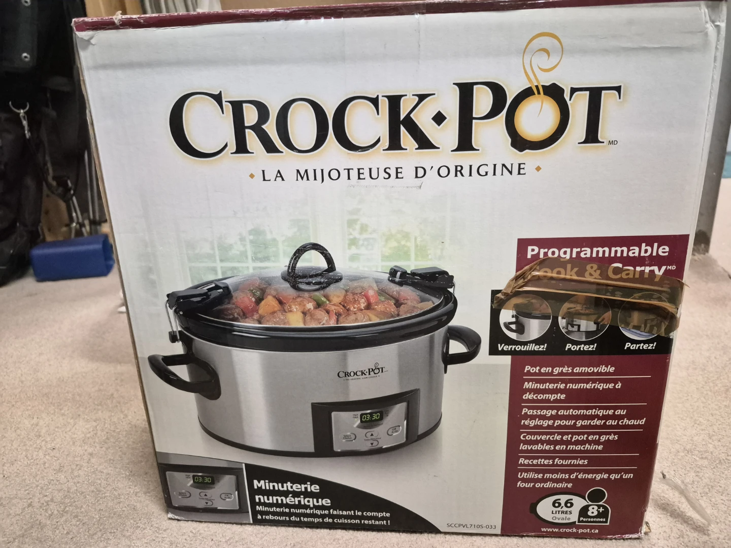 Crock-Pot Programmable Cook & Carry Slow Cooker