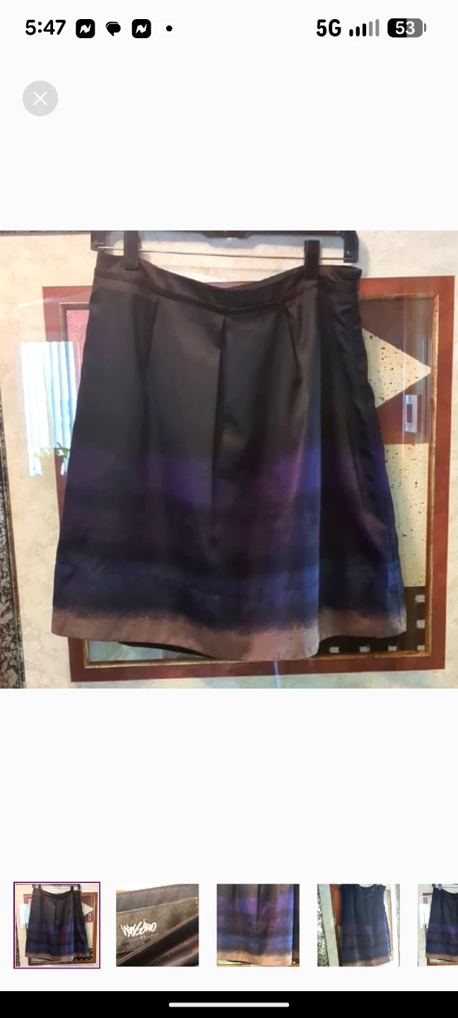 Moschino Black Knee-Length A-Line Skirt