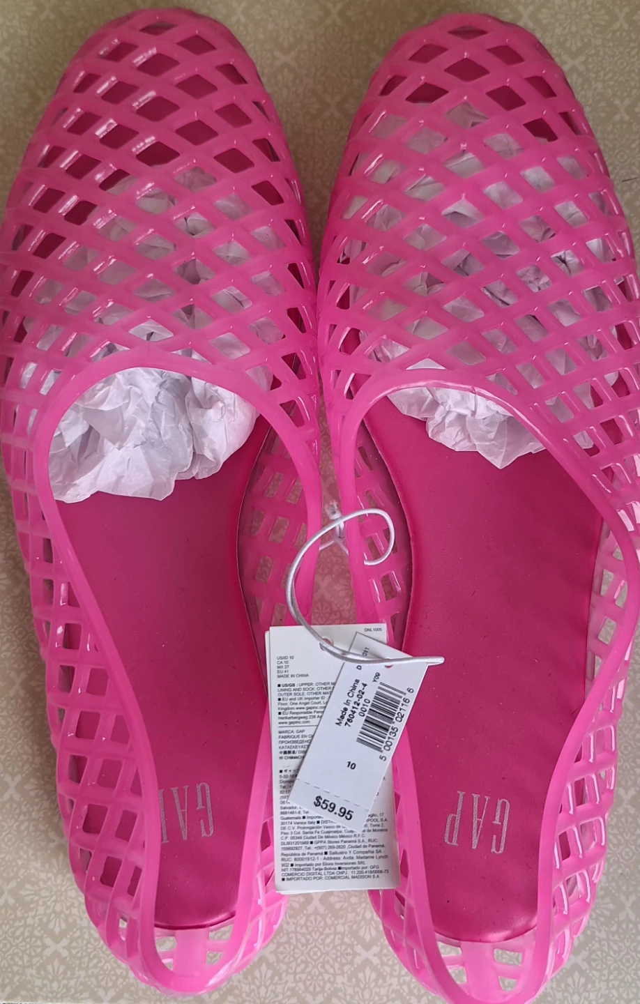 GAP Pink Jelly Shoes (size 10) with Black Quilted Clutch - photo 2