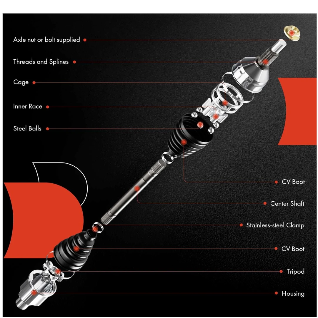 H-Premium CV Axle Shaft - 25.31 Inch Compressed Length - photo 3