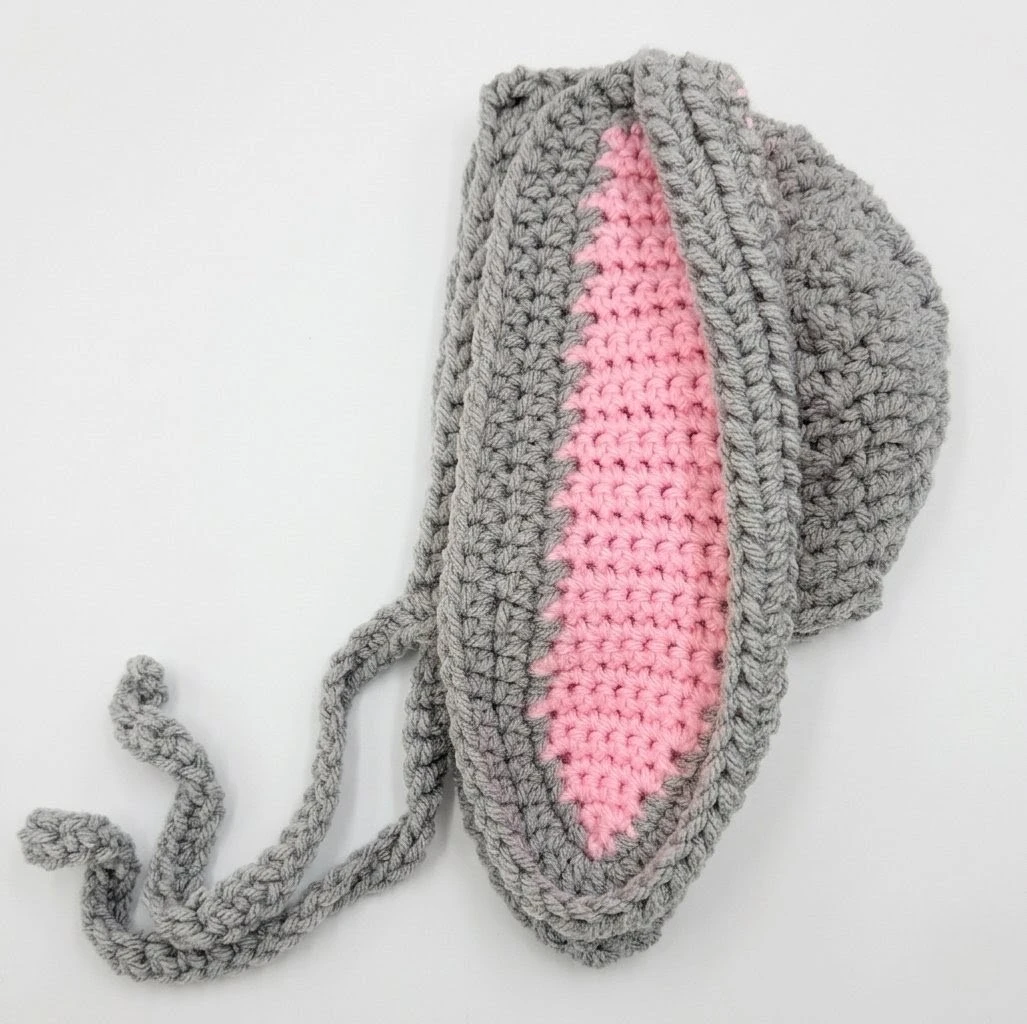 Crocheted Bunny Hat with Pink Ears - photo 3