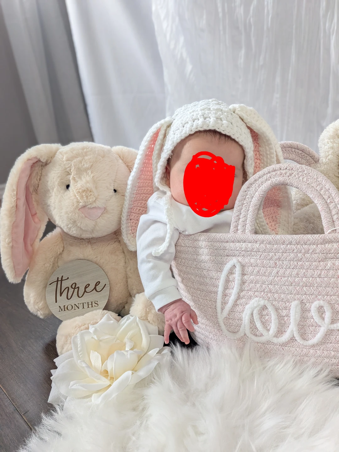 Crocheted Bunny Hat with Pink Ears - photo 5