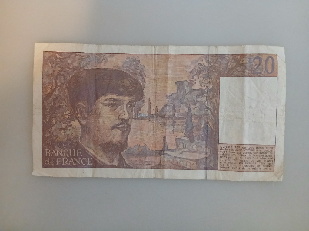 Banque de France 20 Francs Banknote