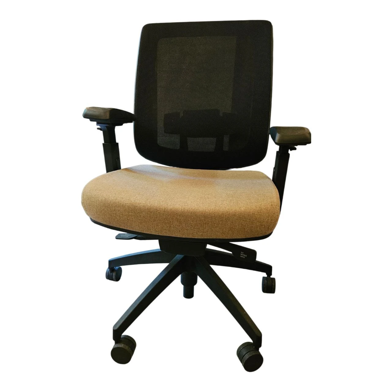 Office Chair - Black Mesh Back, Tan Seat