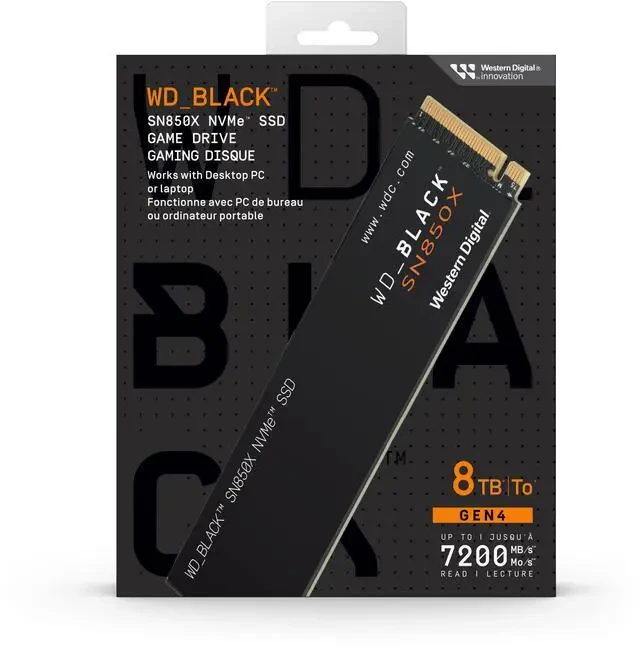 WD_BLACK SN850X 8TB NVMe SSD Game Drive