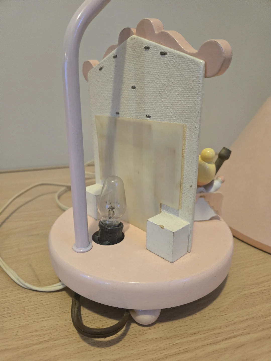 Antique Fisher Price Pink Angel Lamp with Music Theme - photo 4